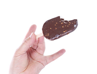 Ice-cream with nuts.