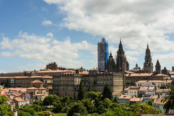 Fototapeta na wymiar Catedral de Santiago desde alameda IV