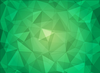 Obraz premium green abstract polygon background