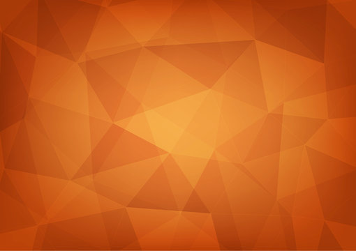 abstract polygon background of orange