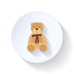 Toy bear flat icon