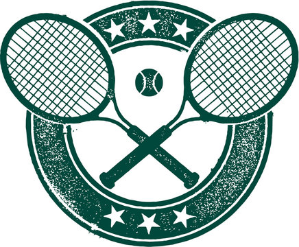 Vintage Tennis Sport Stamp