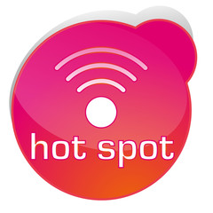 button sticker hot spot wifi symbol isolated