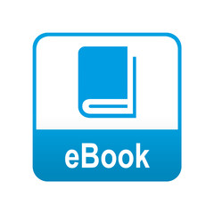 Fototapeta premium Etiqueta tipo app azul eBook