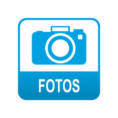 Etiqueta tipo app azul FOTOS