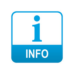 Etiqueta tipo app azul INFO