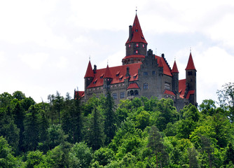 Fototapeta na wymiar view of the castle Bouzov, Moravia, Czech Republic, Europe