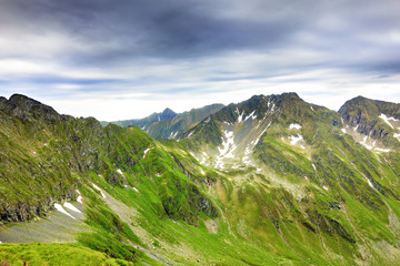 Fototapeta premium Beautiful landscape from the rocky Fagaras mountains
