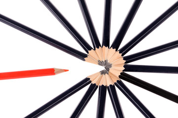 pencils isolated on white background