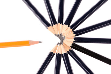 pencils isolated on white background