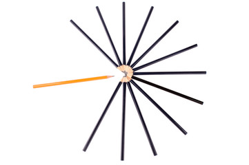 pencils isolated on white background