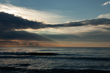 Fototapeta premium sunset over the sea