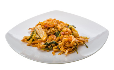 Fried noodles with shrimps