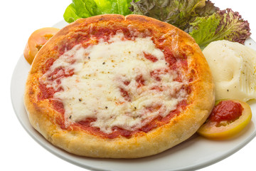 Pizza with tomato and cheese