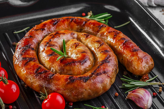 homemade sausage grilled