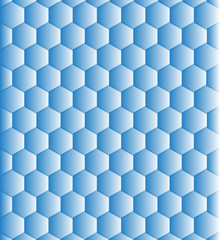 Mosaic background of blue hexagons
