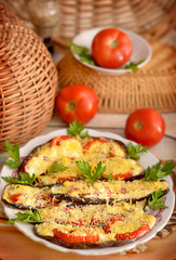 Baced aubergines