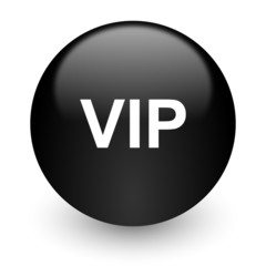 vip black glossy internet icon