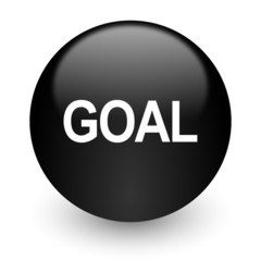 goal black glossy internet icon