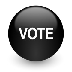 vote black glossy internet icon