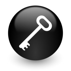 key black glossy internet icon