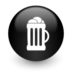 beer black glossy internet icon