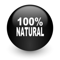 natural black glossy internet icon