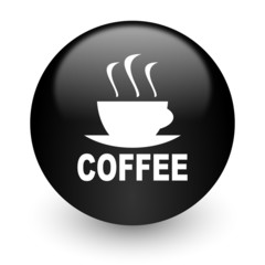 espresso black glossy internet icon