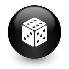 game black glossy internet icon