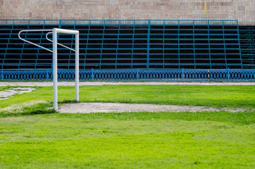 Fototapeta premium Football gate at the old stadium