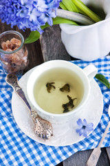 Cup of fresh herbal tea