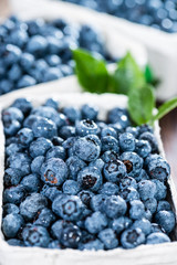 Portion of fresh harvested Blueberries