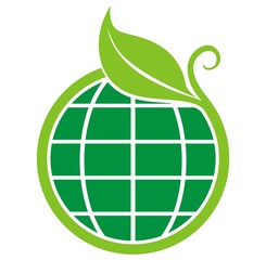 leaf globe icon