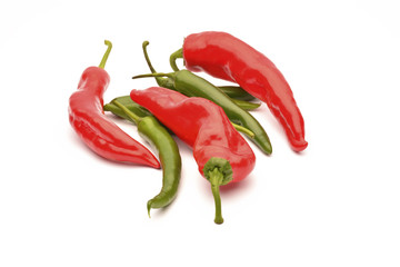 Chili pepper on white background