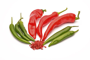 Chili pepper on white background
