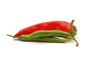 Chili pepper on white background