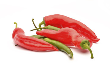Chili pepper on white background