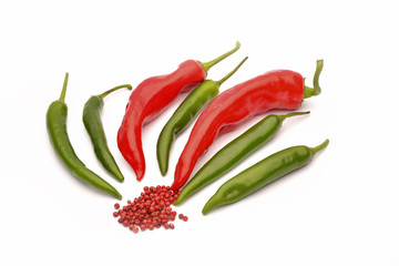 Chili pepper on white background