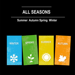 Obraz premium Four seasons icon symbol vector illustration
