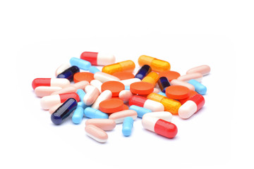 Colorful tablets with capsules
