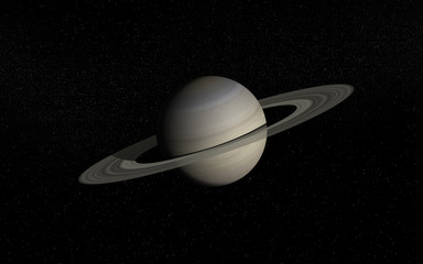 Saturn isolated in black © Stockbym