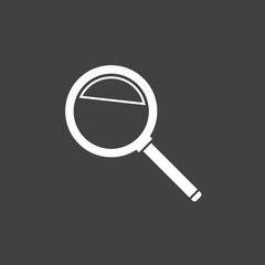 Magnifying glass symbol, simple flat design