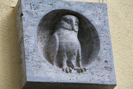 Eule - Fasadenschmuck am Bayerischen Kultusministerium