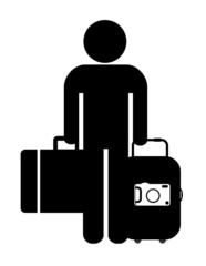 Appareil photos dans une valise