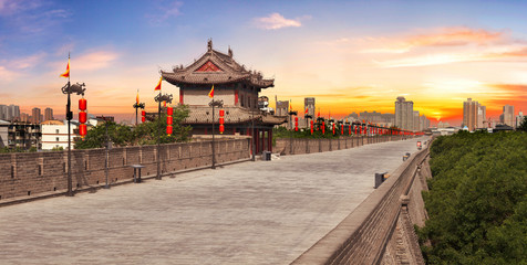 City wall in Xian - obrazy, fototapety, plakaty