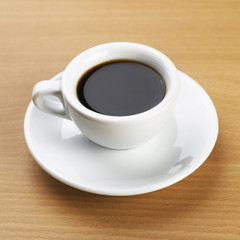 Black Coffee over the Table