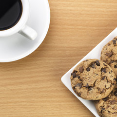 Black Coffee With Cookie