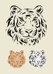 Tiger face decoration