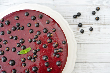 Black currant cheesecake