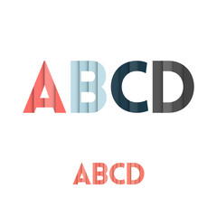 A B C D - Colorful Layered Modern Font